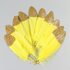 Пушистые перья гуся 15-20 см, 10 шт. Желтые с золотой крошкой