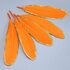 Пушистые перья гуся 15-20 см, 10 шт. Оранжевые в золотом обрамлении