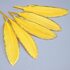 Пушистые перья гуся 15-20 см, 10 шт. Золотистые в золотом обрамлении