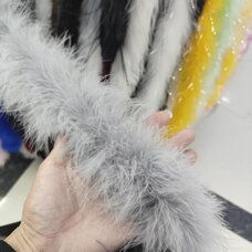 Толстые боа марабу, 2 метра, 50 гр., 1 шт. - Серый цвет Толстые боа марабу, 2 метра, 50 гр., 1 шт. - Серый цвет