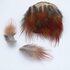 Декоративные перья Pheasаnt 5-9 см. с красным кончиком 10 шт.