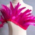 Тесьма из перьев гуся на ленте 15-20 см, 1 м, Фуксия