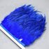 Тесьма из перьев петуха на ленте 10-15 см, 1м. Синего цвета