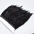 Тесьма из перьев петуха на ленте 10-15 см, 1м. Черный цвет