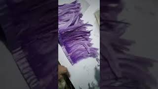 Тесьма из перьев петуха на ленте Светло-фиолетовый цвет