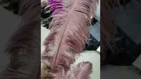 Премиум перья страуса 60-65 см. Пыльная роза