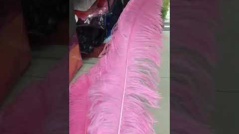 Премиум перья страуса 55-60 см. Розовый цвет