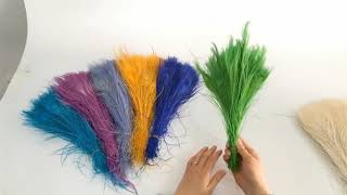 Цветные перья павлина 25-30 см. Цветные
